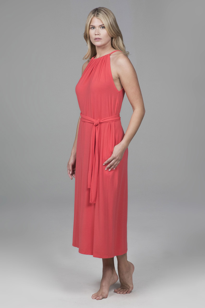 Coral Gathered Halter