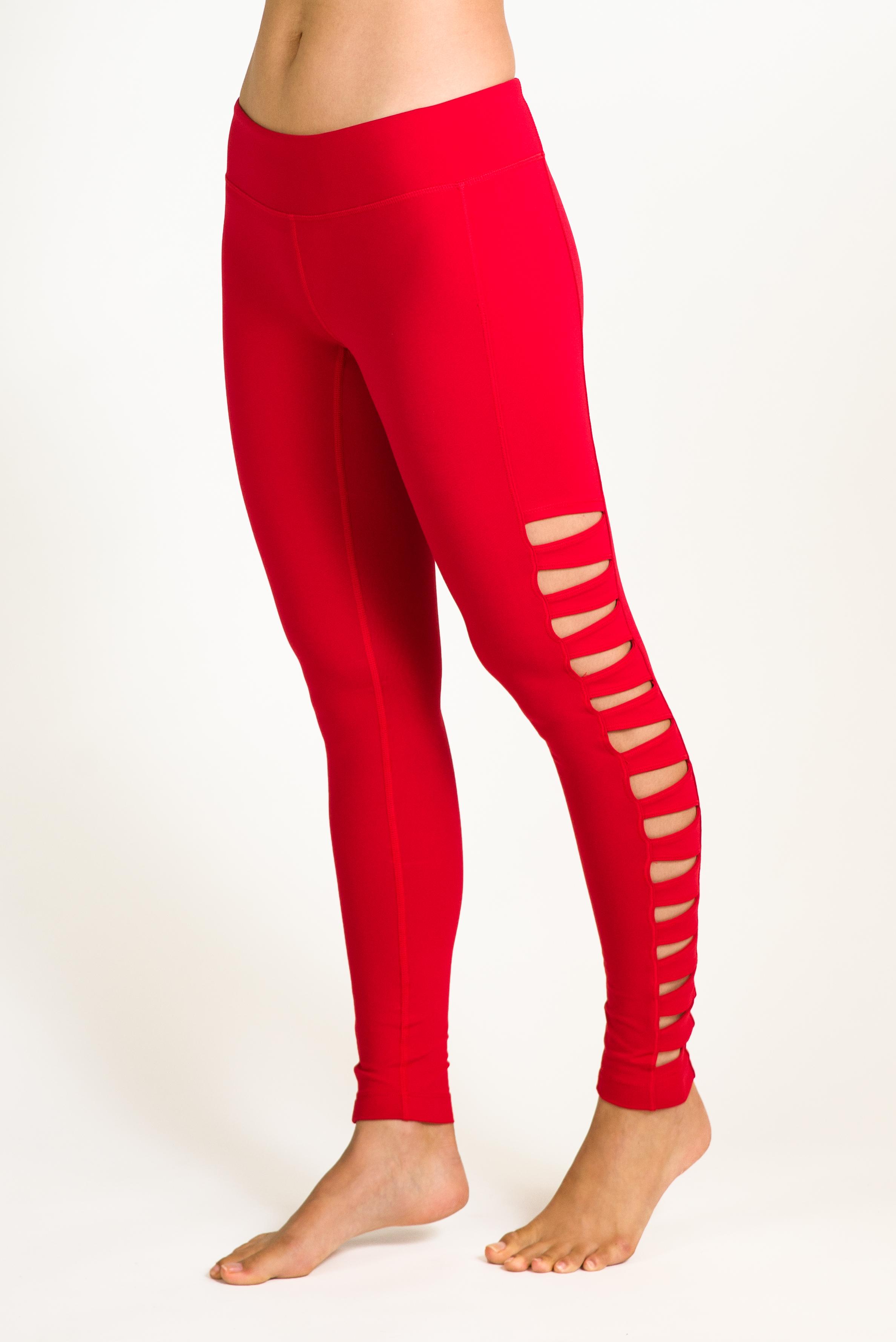 The Warrior Tough Cut Tights in Red